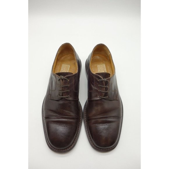 Mercanti Fiorentini Brown Leather Cap Toe Lace Up Oxfords Shoes Men\'s 9.5 W main image 4